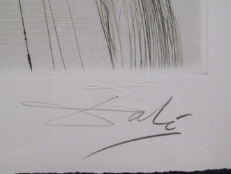 Salvador Dali, Femme a Cheval, Drypoint Etching