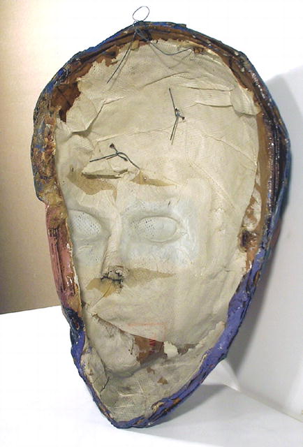 Hand-painted Papier Mache Circus Mask 1945