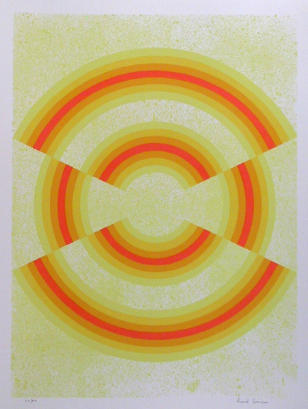 David Simpson, Ovograph, OP Art Serigraph