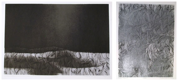 Walter Feldman S/N Woodcut Print, Masada