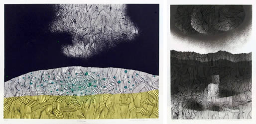 Walter Feldman S/N Woodcut Print, Masada
