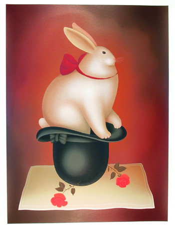 Igor Galanin, Rabbit in Hat, S/N Serigraph