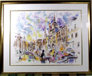 Wayne Ensrud , S/N Lithograph, Piazza Navonna,