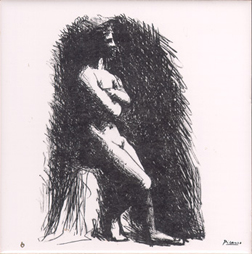 Pablo Picasso Ceramic Tile, Seated Nude