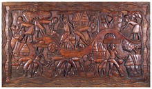 African wood carving Bas Relief