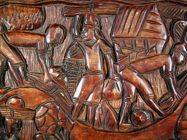 African wood carving Bas Relief
