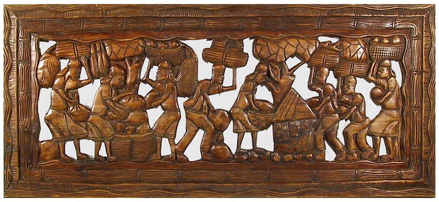 African wood carving Bas Relief 2
