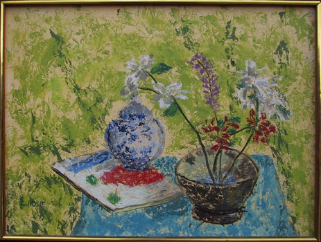 Rosie Oil on Canvas Painting, Flowers