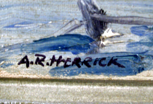Arthur R. Herrick, Oil on Canvas Painting,