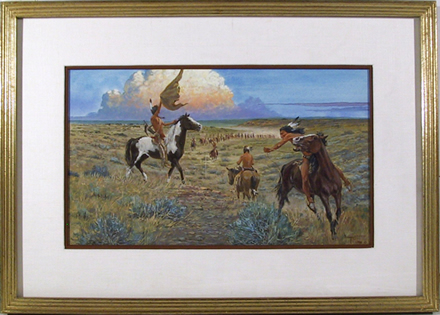 Noel Dagget, Watercolor Painting, Western