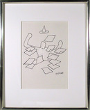 Mark Kostabi Magic Marker on paper drawing