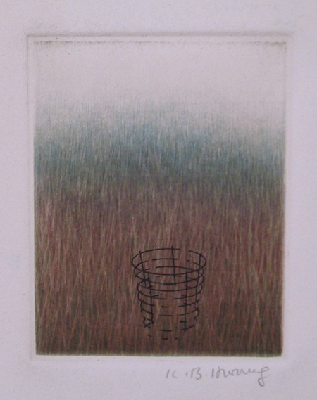K.B. Hwang, after Magritte, Mezzotint