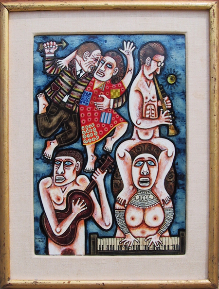 Rex Clawson War on Poverty Rock Oil Painting