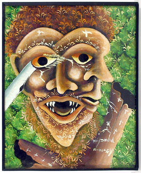 Annisey Oil Painting on Board, Caribbean Art