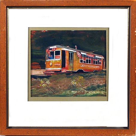 Cryan Last Trolley, Gouache on Paper