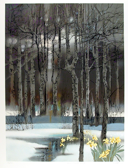 Robert Peak Lithograph, Chris Evert Lloyd sign