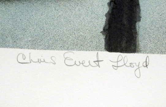 Robert Peak Lithograph, Chris Evert Lloyd sign