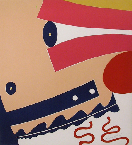 Knox Martin Silkscreen, Abstract Expressionist