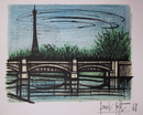 Bernard Buffet, Lithograph Bridge 1968
