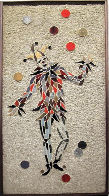 Hohenberg large stone & tile collage, Jester