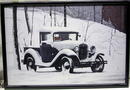 Joseph Michetti Oil on Canvas, Car in Snow