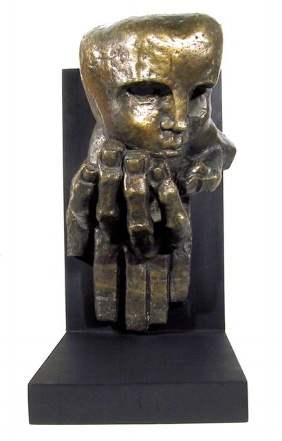 Ernst Neizvestny Bronze Sculpture, Face on Hand