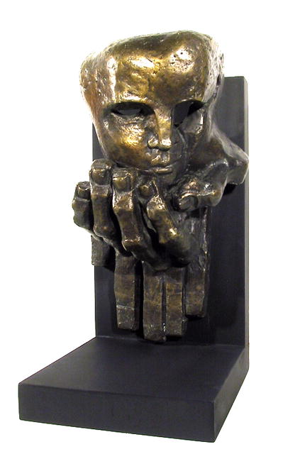Ernst Neizvestny Bronze Sculpture, Face on Hand