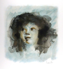 Leonor Fini Signed Lithograph, Portrait of Girl