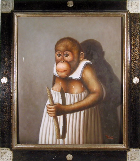 T. Isaac, Monkey, Oil Painting
