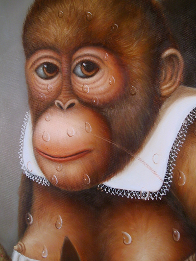 T. Isaac, Monkey, Oil Painting