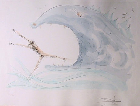 Salvador Dali, Jonah and the Whale, Etching