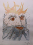 Salvador Dali, King Saul, Color Etching