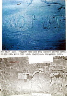 Dennis Oppenheim Lithograph, Mud Flat
