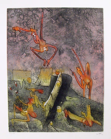 Roberto Matta Aquatint Etching, Ma Chair Rie