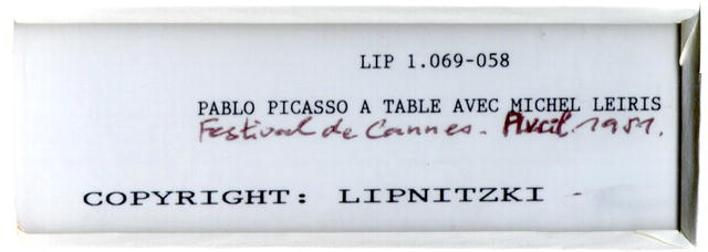 Lipnitski (Russian) Photograph of Picasso