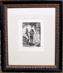 Rembrandt Etching, Adam and Eve
