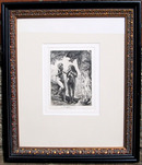 Rembrandt Etching, Adam and Eve