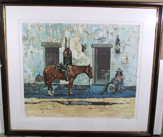Noel Daggett S/N Lithograph Print, Western