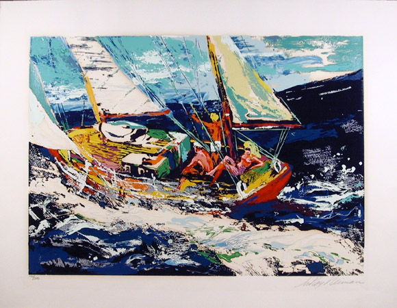 LeRoy Neiman, North Seas Sailing, Serigraph