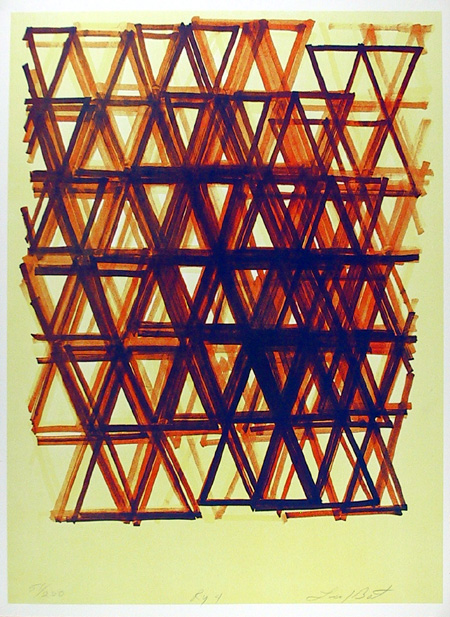 Leo Bates 1978 Lithograph, Abstract Rhythm