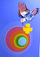 Rita Simon S/N Serigraph, Abstract & Bird
