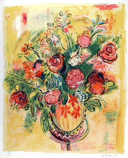 Wayne Ensrud Lithograph, Floral Still Life