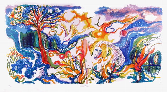 R.J. Christensen, S/N Lithograph Passion Flower