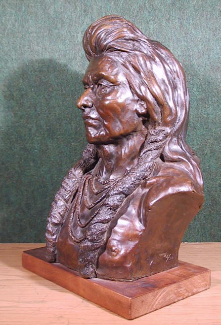 Goldstein, Chief Joseph Bronze Indian Sculpture