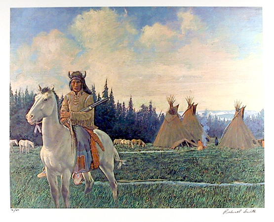 Rockwell Smith S/N Western Print, Chief Looking