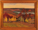 Rober, Framed Oil on Canvas Painting, Landscape