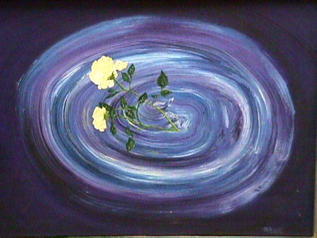 Rose, Oil Painting, Outsider art circa 1965