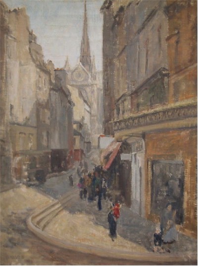 Graves, Oil on Canvas Painting, Notre Dame