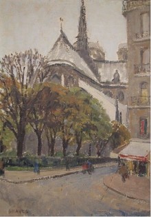 Graves, Oil on Canvas Painting, Notre Dame