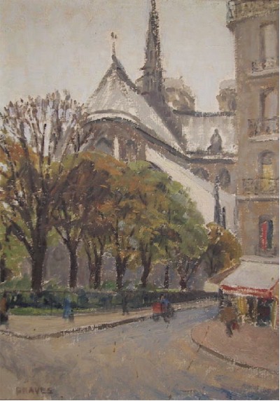 Graves, Oil on Canvas Painting, Notre Dame